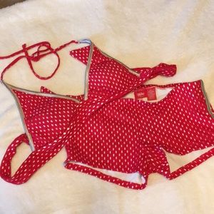 Red boy short bikini
